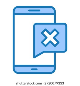 Icono de error Azul Dualtone Diseño Ilustración vectorial