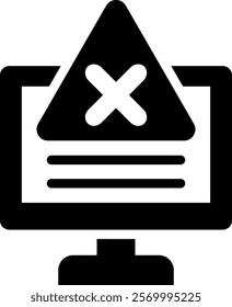 Error Icon Glyph Vector Illustration