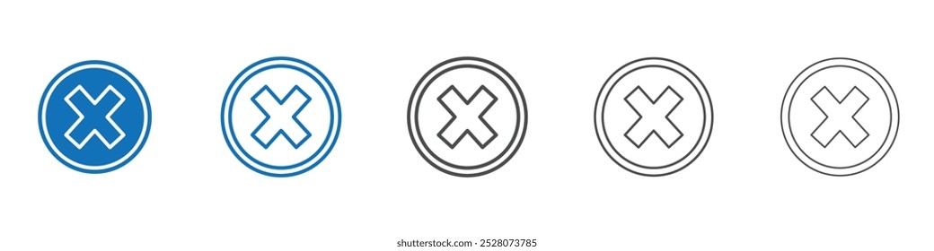 Error icon Isolated flat vector in outline