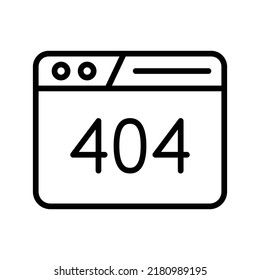 Error Icon. Line Art Style Design Isolated On White Background