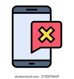 Icono de error Diseño de color lineal Ilustración vectorial