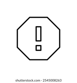 Icono de error Conjunto de contorno en color blanco y negro