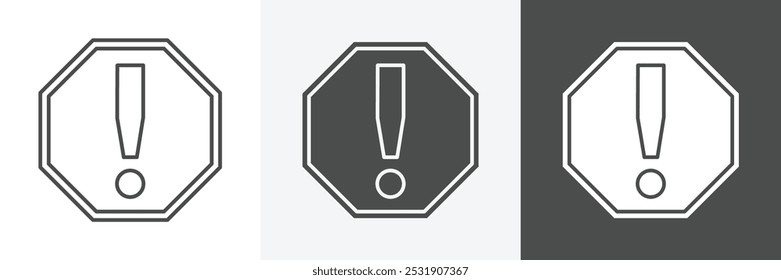 ícone de erro Contornar linha fina simples