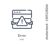 error icon from programming outline collection. Thin line error icon isolated on white background.