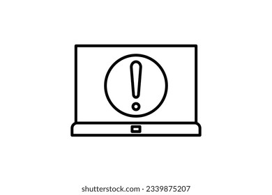 error icon. Icon related to setup and action. line icon style. Simple vector design editable