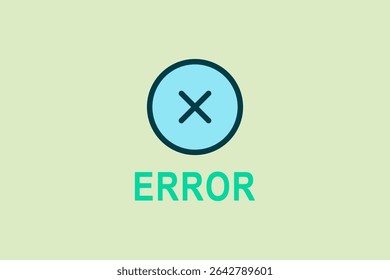 Error icon. icon related to UI elements. suitable for web site, app, user interfaces,element, printable etc. flat line icon style. simple vector design editable