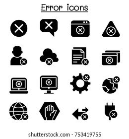 Error icon set 