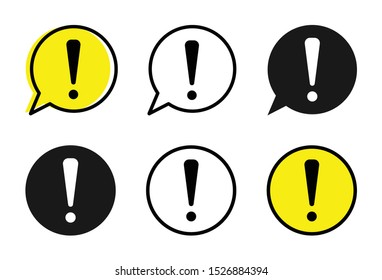 Error Icon Set, Error Sign Symbol Vector Illustration