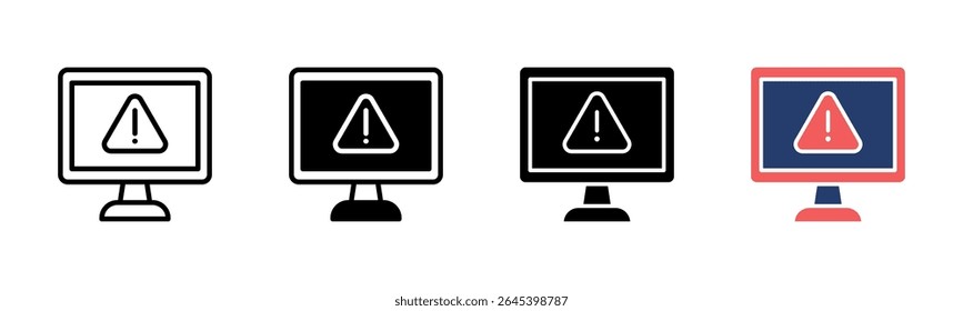 Error icon sheet multiple style collection