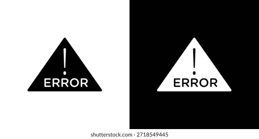 Icono de error silueta Ilustración vectorial estilo plano aislado