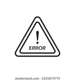 Error icon Simple thin outline