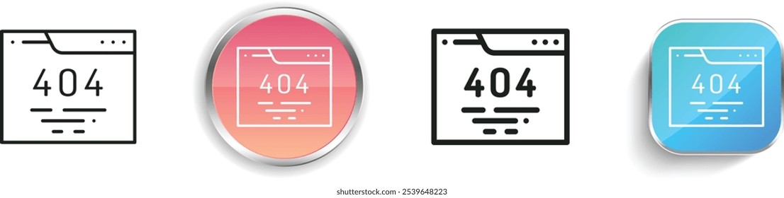 error  icon. Thin Linear, Regular and Button Style Design Isolated On White Background