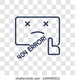 Error icon. Trendy linear Error logo concept on transparent background from Programming collection