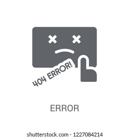 Error icon. Trendy Error logo concept on white background from Programming collection. Suitable for use on web apps, mobile apps and print media.