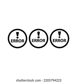 error icon vector design templates 