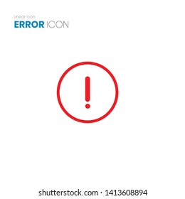 Error icon vector on white background