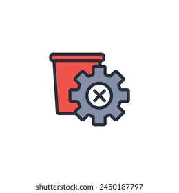 error icon. vector.Editable stroke.linear style sign for use web design,logo.Symbol illustration.