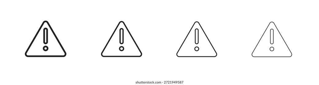 Los iconos de error delinean el diseño de Vector negro. Línea con trazo editable.