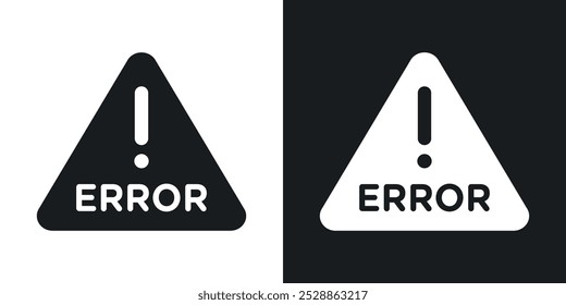 Error icons. solid style vector