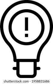 error idea vector thin line icon