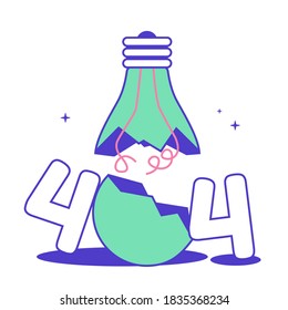 Error illustration, 404 illustration, empty state illustration 