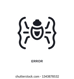 error isolated icon. simple element illustration from programming concept icons. error editable logo sign symbol design on white background. can be use for web and mobile