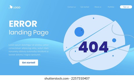 error landing page design and warning illustration