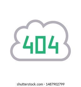 error laptop colour line vector icon