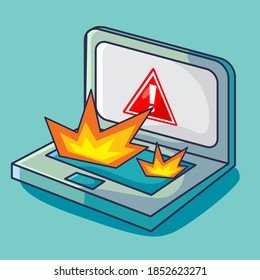 error laptop concept vector illustration in flat style