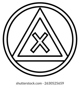 Error line art icon on white background.