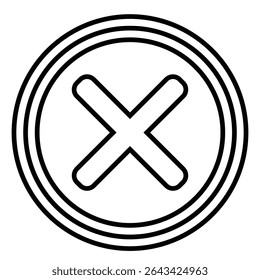 error line icon design. error thin black outline symbol vector illustration. editable stroke icon on transparent background.