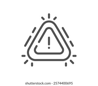 Error line icon. Problem report sign. Software issue symbol. Quality design element. Linear style error icon. Editable stroke. Vector