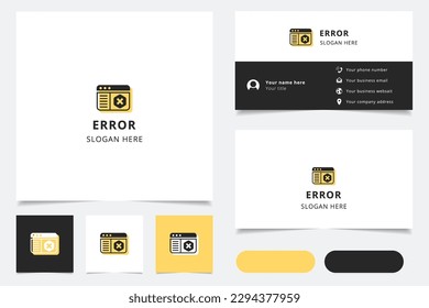 Error logo design with editable slogan. Branding book and business card template.