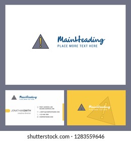 Error Logo design with Tagline & Front and Back Busienss Card Template. Vector Creative Design