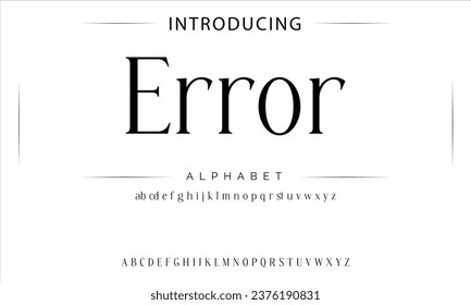 Error luxury elegant typography vintage serif font wedding invitation logo music fashion property