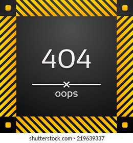 error message, flat icon isolated on a black background for your design