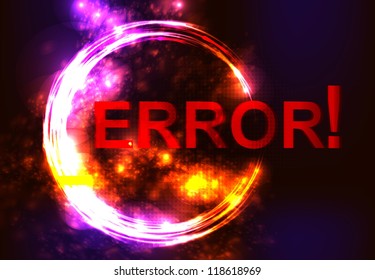 error message on network failure.