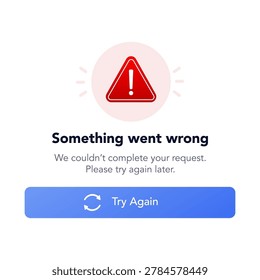Error message popup. vector illustration
