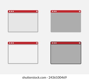 Error message. System window icon set