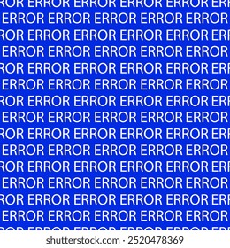 Error message text screen seamless pattern. Software malfunction concept, computer digital technology critical failure retro vibes.