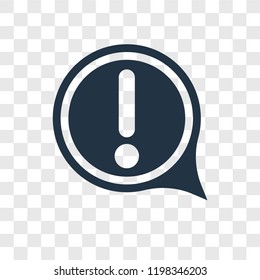 Error Message vector icon isolated on transparent background, Error Message transparency logo concept