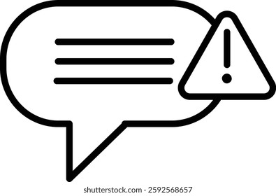 Error Message Vector Line Icon Design