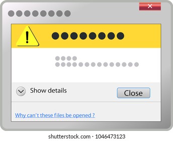 Error message window 5