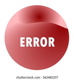 ERROR : modern fruit imitation glossy colored icon, label, push button, new gel like style collection, isolated on white background, fully editable vector illustration EPS 10
