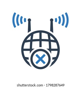 error network icon - internet disconnected icon