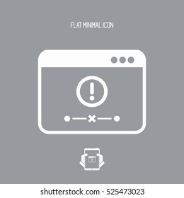 Error network window - Vector flat minimal icon