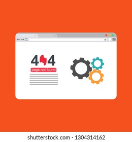 Error page 404, vector template for website. Vector illustration. - Vector
