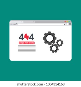 Error page 404, vector template for website. Vector illustration. - Vector