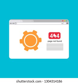 Error page 404, vector template for website. Vector illustration. - Vector