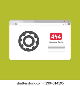 Error page 404, vector template for website. Vector illustration. - Vector